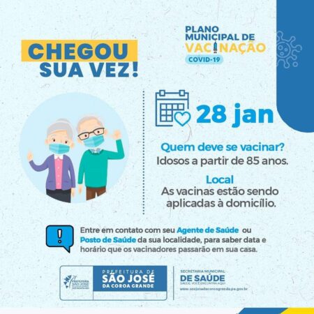 População idosa de São José já está sendo vacinadas