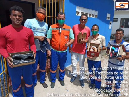 Erick Calçados ação solidária para equipe da defesa civil 