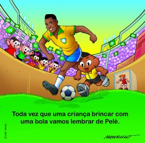 Pelé é homenageado por Mauricio de Sousa nas redes sociais